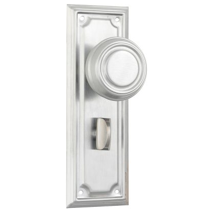 Tradco 9760P Edwardian Knob Privacy Satin Chrome 185x60m