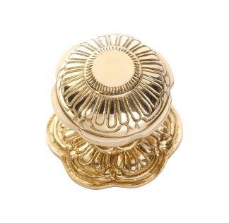 Tradco 1303 Centre Door Knob Polished Brass