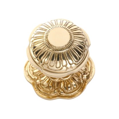 Tradco 1303 Centre Door Knob Polished Brass