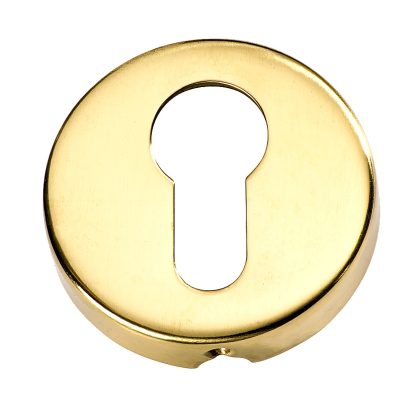 2040 - Euro Cylinder Escutcheon - 50mm - Polished Brass