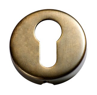 2044 - Euro Cylinder Escutcheon - 50mm - Antique Brass