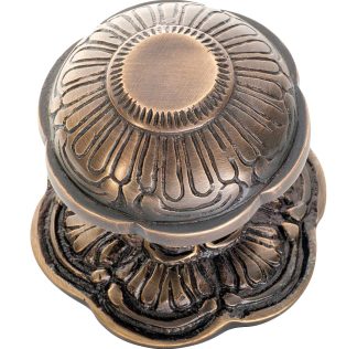 Tradco 2365 Centre Door Knob Antique Brass