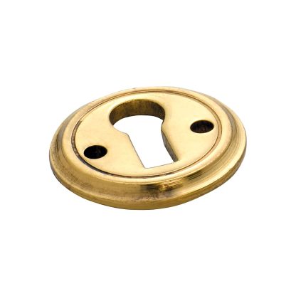 Tradco 3818 Round Escutcheon 23mm Polished Brass