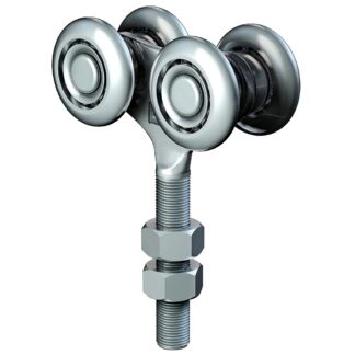 Industrial Sliding Four Wheel Door Roller. M12 X 60mm Fixing -Cowdroy OM51300