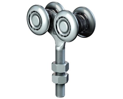 Industrial Sliding Four Wheel Door Roller. M12 X 60mm Fixing -Cowdroy OM51300