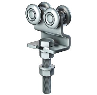 Industrial Sliding Door Roller with Four Wheels. M16 x 90mm. OM51500