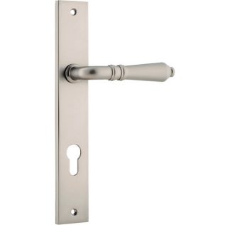 Entrance Door Handle. Sarlat Lever Rectangular