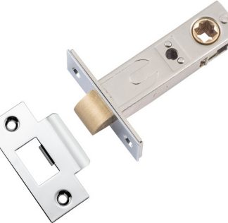 Tube Latch. 60 mm Backset T Striker. - Polished Chrome