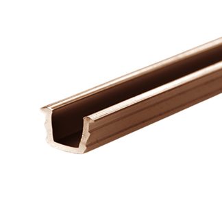 Economy Sliding Door System. Bottom Guide. Brown. 3600mm
