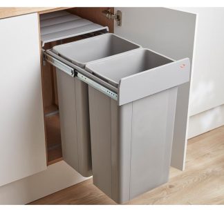 Wesco Waste System.  64Lt- Grey Bins