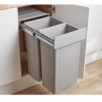 Wesco Waste System. 64Lt- Grey Bins