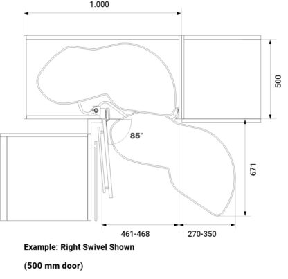 Kesseböhmer Lemans Right Handed Swivel Corner Storage 3 Kesseböhmer LeMans Right Handed Swivel Corner Storage - Image 3