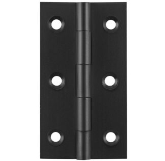 9696 Butt Hinge - Fixed Pin - Matt Black - 50x28mm