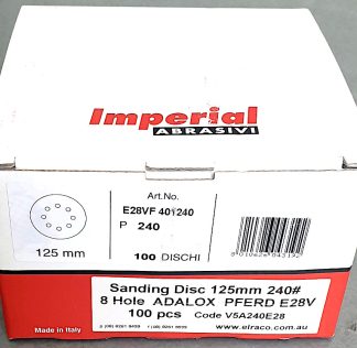 125mm Sanding Disc Velcro Backed . 8 hole dust extraction