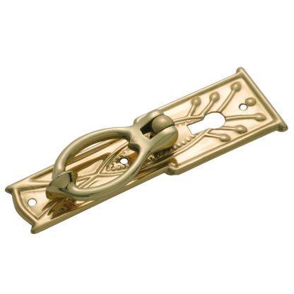 3323 Pedestal Handle - 102x33mm - Sheet Brass - Polished Brass