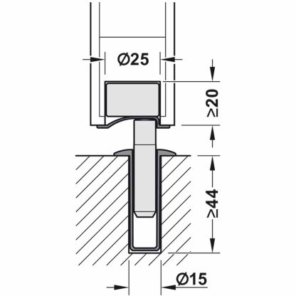 Door Stop. Magnetic. Floor Mounted - Image 2