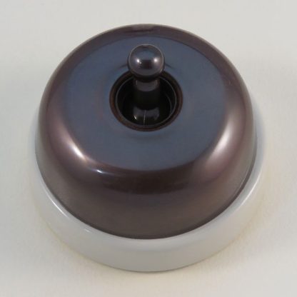 Classic White Porcelain Base Switch . Classic Electric 25 Series - Image 2