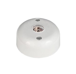 Bakelite Series TV Aerial Socket - White - Co-Axial