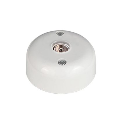 Bakelite Series TV Aerial Socket - White - Co-Axial
