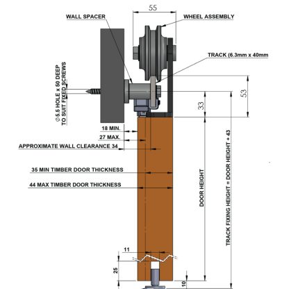 Barn Door Sliding Hardware Kits. Top Or Side Mount 5 Barn Door Sliding Hardware Kits. Top or Side Mount - Image 5
