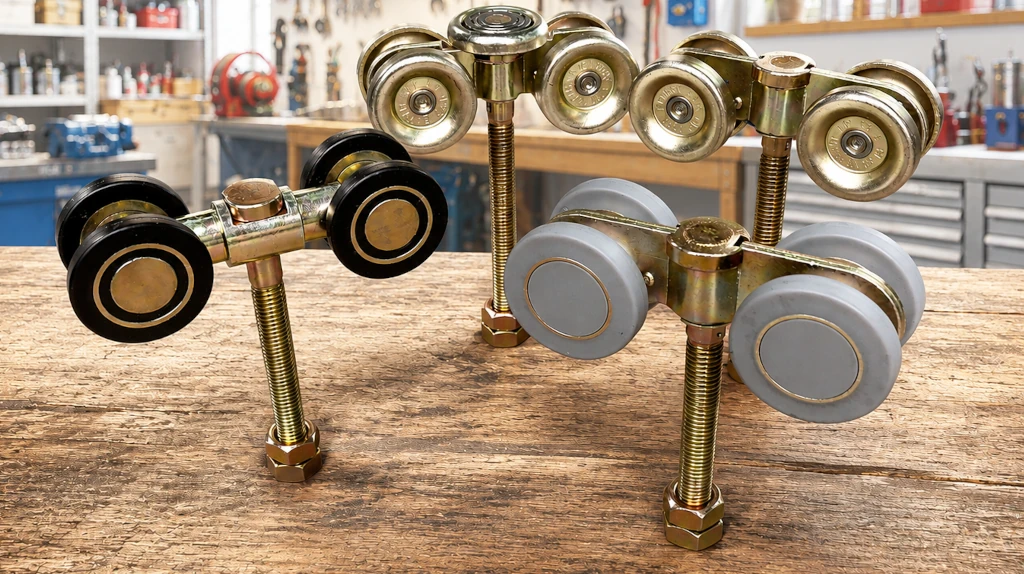 Eltrak EM series sliding door rollers for loads up to 450kg.