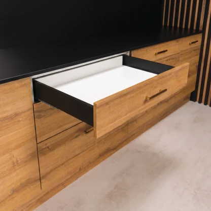 Alto Slim Drawer Kit 84Mm. Hafele. White Or Matt Black 6 Alto Slim Drawer Kit 84mm. Hafele 514.11.335 Matt Black.